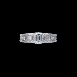 Buccellati TITANIA WHITE GOLD RING WITH FANCY CUT DIAMOND STONE