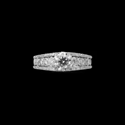 Buccellati TITANIA WHITE GOLD RING WITH ROUND CUT DIAMOND STONE
