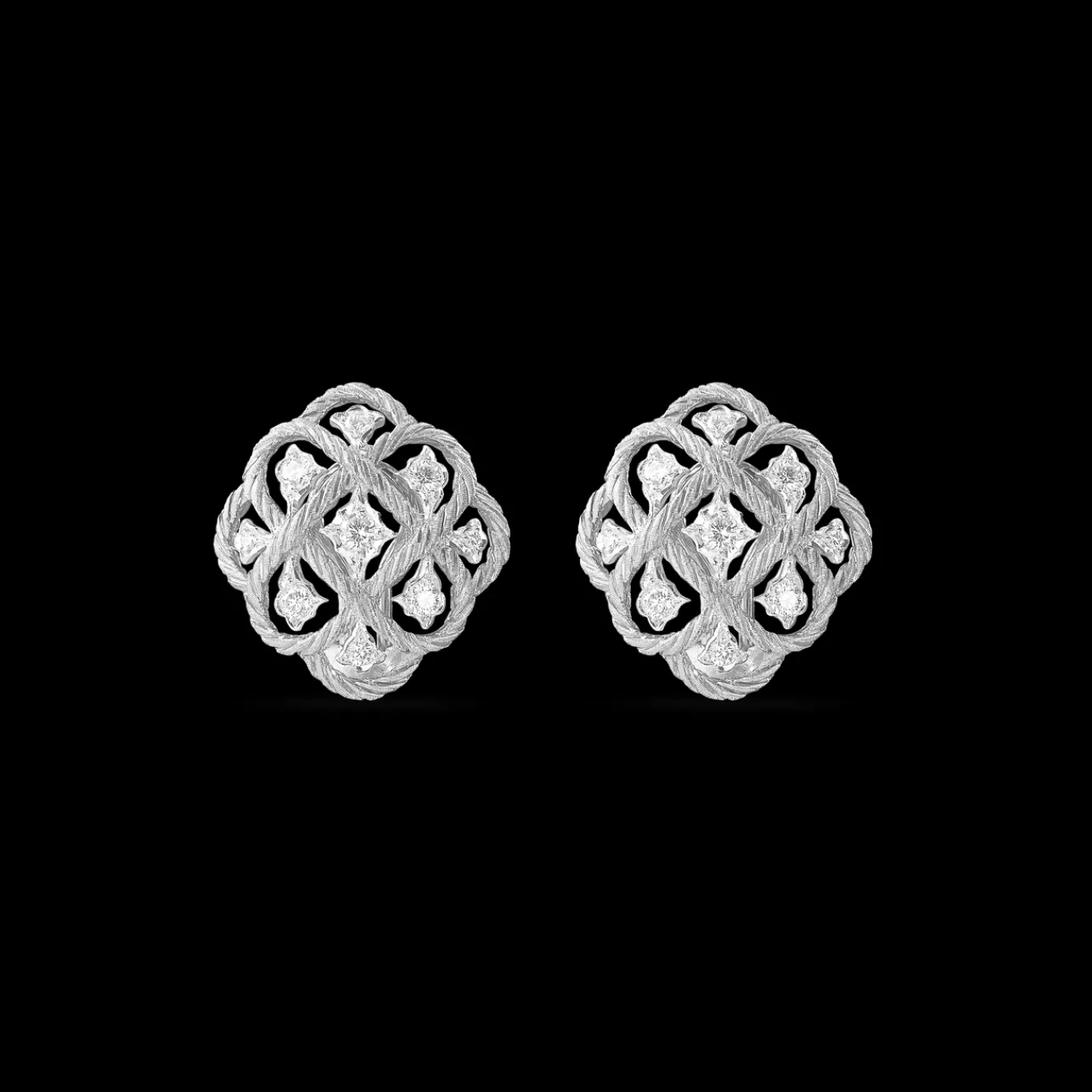 Buccellati ÉTOILÉE WHITE GOLD EARRINGS WITH DIAMONDS