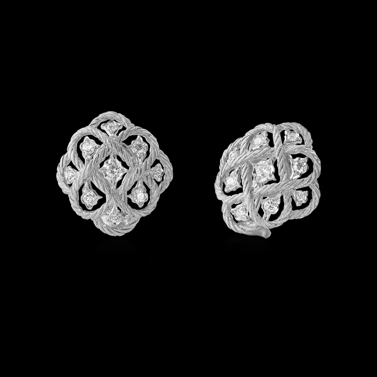 Buccellati ÉTOILÉE WHITE GOLD EARRINGS WITH DIAMONDS