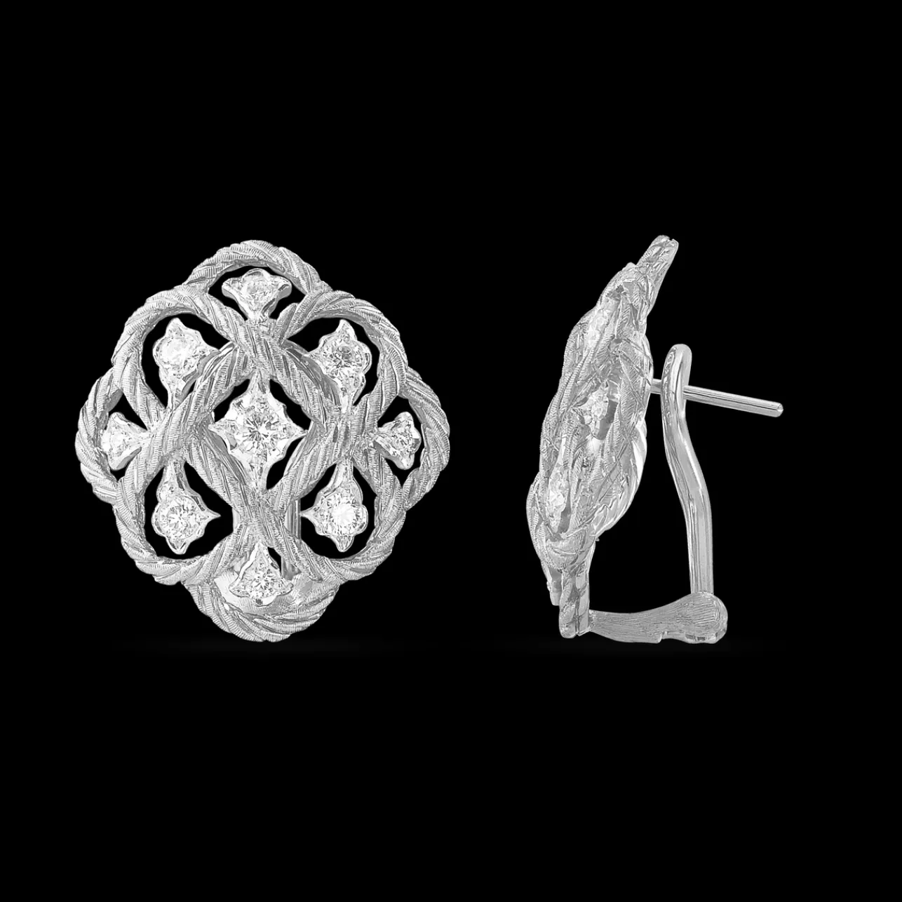 Buccellati ÉTOILÉE WHITE GOLD EARRINGS WITH DIAMONDS