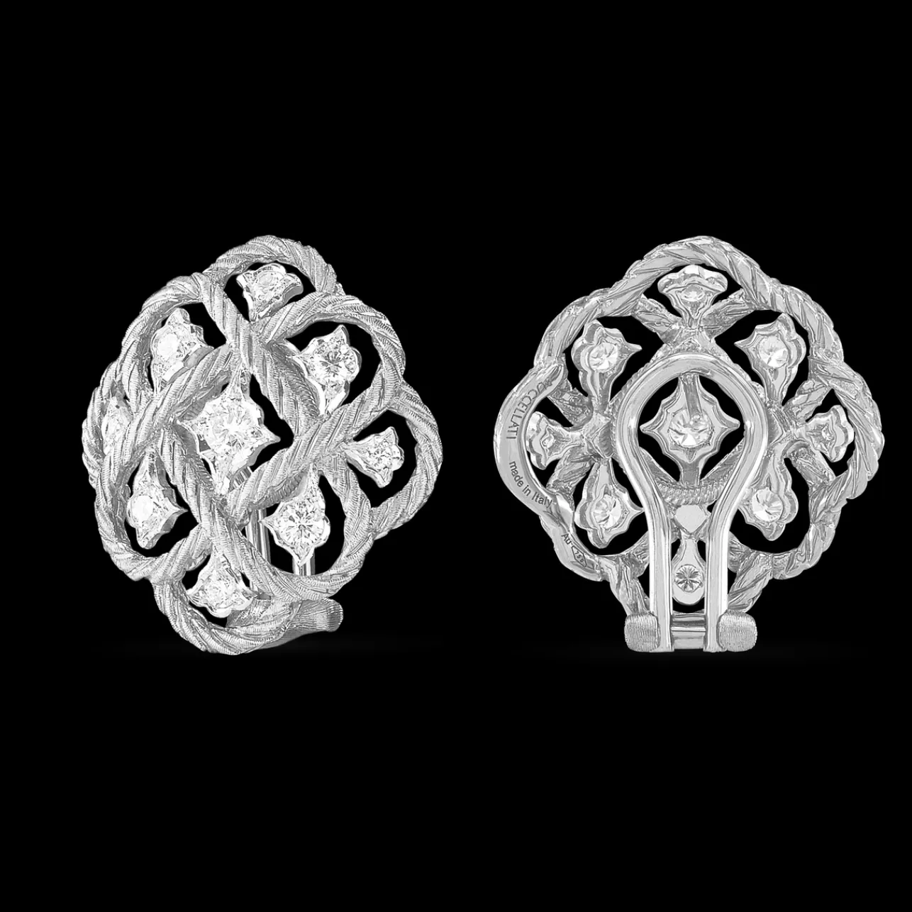 Buccellati ÉTOILÉE WHITE GOLD EARRINGS WITH DIAMONDS