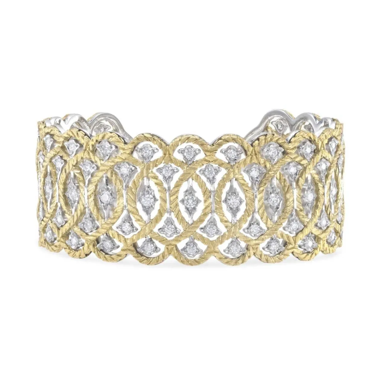Buccellati ÉTOILÉE YELLOW AND WHITE GOLD BRACELET WITH DIAMONDS