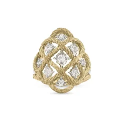 Buccellati ÉTOILÉE YELLOW AND WHITE GOLD RING WITH DIAMONDS