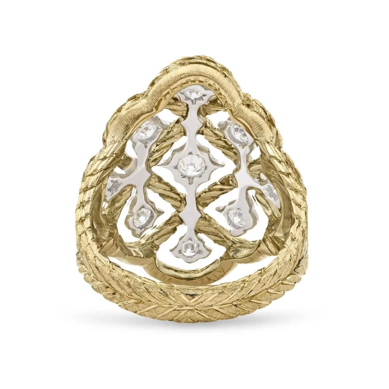 Buccellati ÉTOILÉE YELLOW AND WHITE GOLD RING WITH DIAMONDS