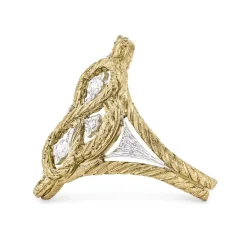 Buccellati ÉTOILÉE YELLOW AND WHITE GOLD RING WITH DIAMONDS
