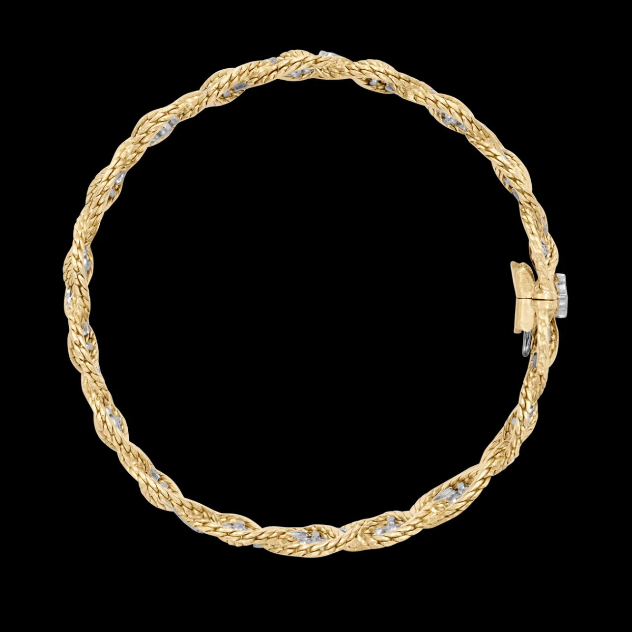 Buccellati ÉTOILÉE YELLOW AND WHITE GOLD BRACELET WITH ROUND DIAMONDS