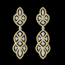 Buccellati ÉTOILÉE YELLOW AND WHITE GOLD EARRINGS WITH DIAMONDS
