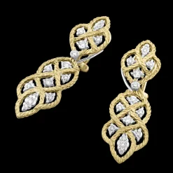 Buccellati ÉTOILÉE YELLOW AND WHITE GOLD EARRINGS WITH DIAMONDS