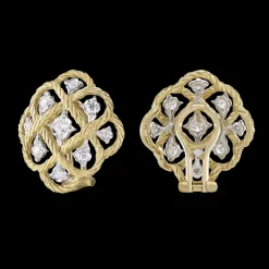 Buccellati ÉTOILÉE YELLOW AND WHITE GOLD SET EARRINGS WITH DIAMONDS