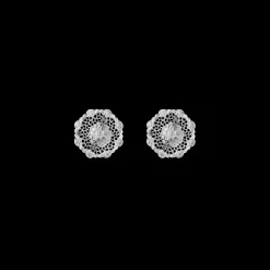 Buccellati TULLE BROCCATO WHITE GOLD SET EARRINGS WITH DIAMONDS
