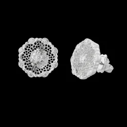 Buccellati TULLE BROCCATO WHITE GOLD SET EARRINGS WITH DIAMONDS