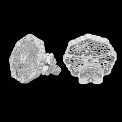 Buccellati TULLE BROCCATO WHITE GOLD SET EARRINGS WITH DIAMONDS