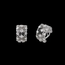 Buccellati TULLE BROCCATO WHITE GOLD EARRINGS WITH DIAMONDS