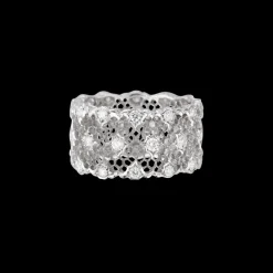 Buccellati TULLE BROCCATO WHITE GOLD ETERNELLE RING WITH DIAMONDS