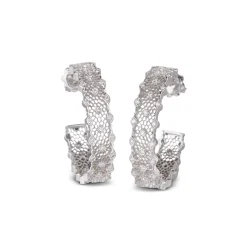 Buccellati TULLE EARRINGS IN WHITE GOLD WITH DIAMONDS