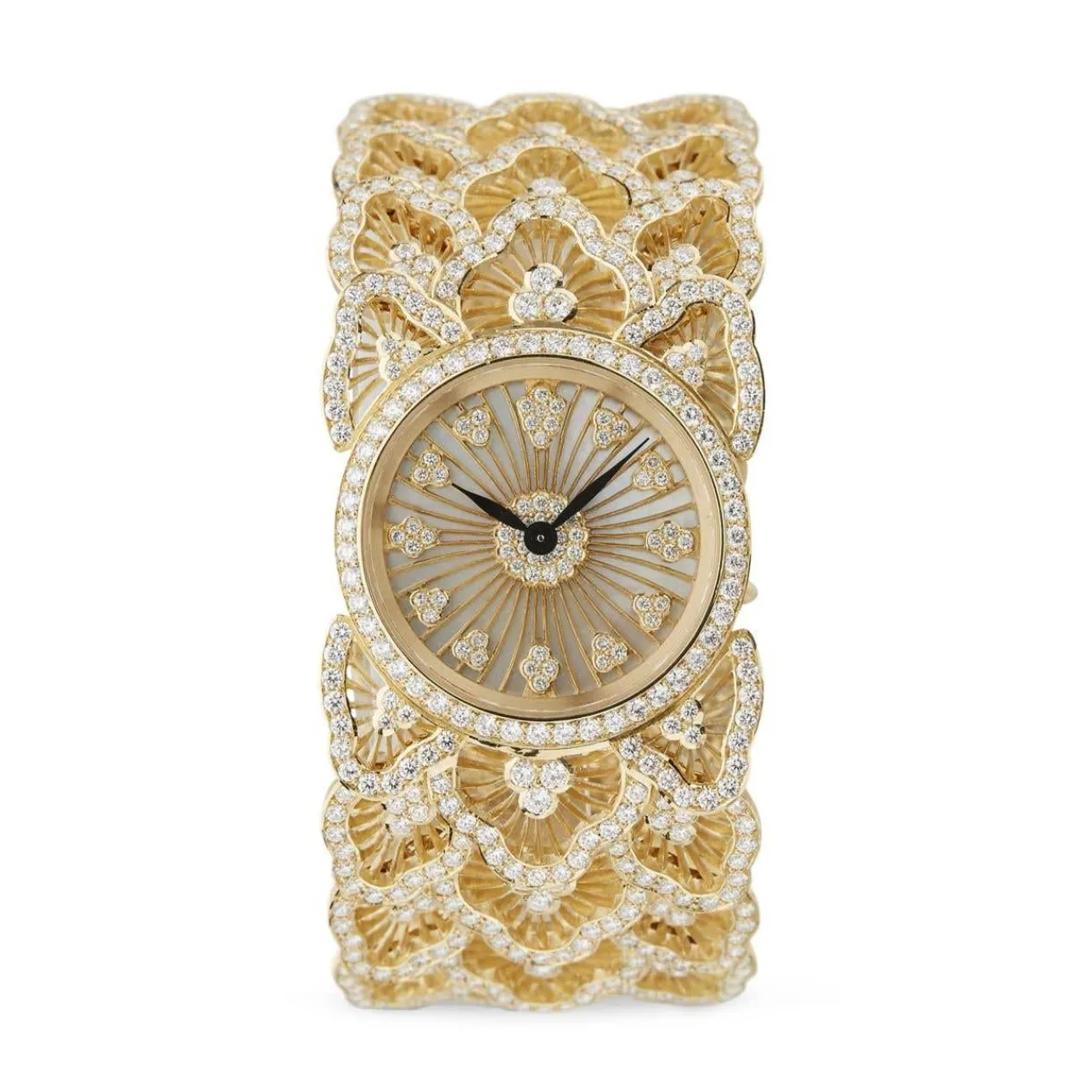 Buccellati TULLE YELLOW GOLD SET WATCH WITH DIAMONDS