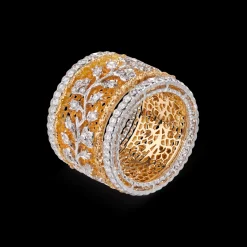 Buccellati UNICA BRACELET IN YELLOW AND WHITE GOLD WITH DIAMONDS