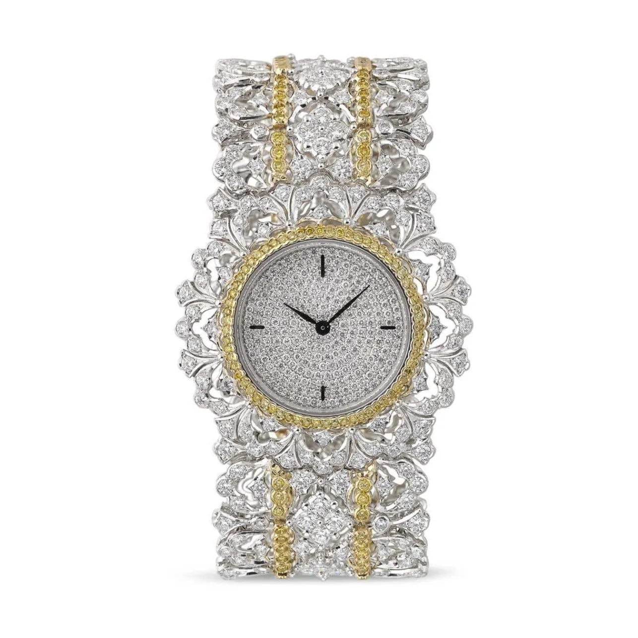 Buccellati UNICA WHITE AND YELLOW GOLD WATCH