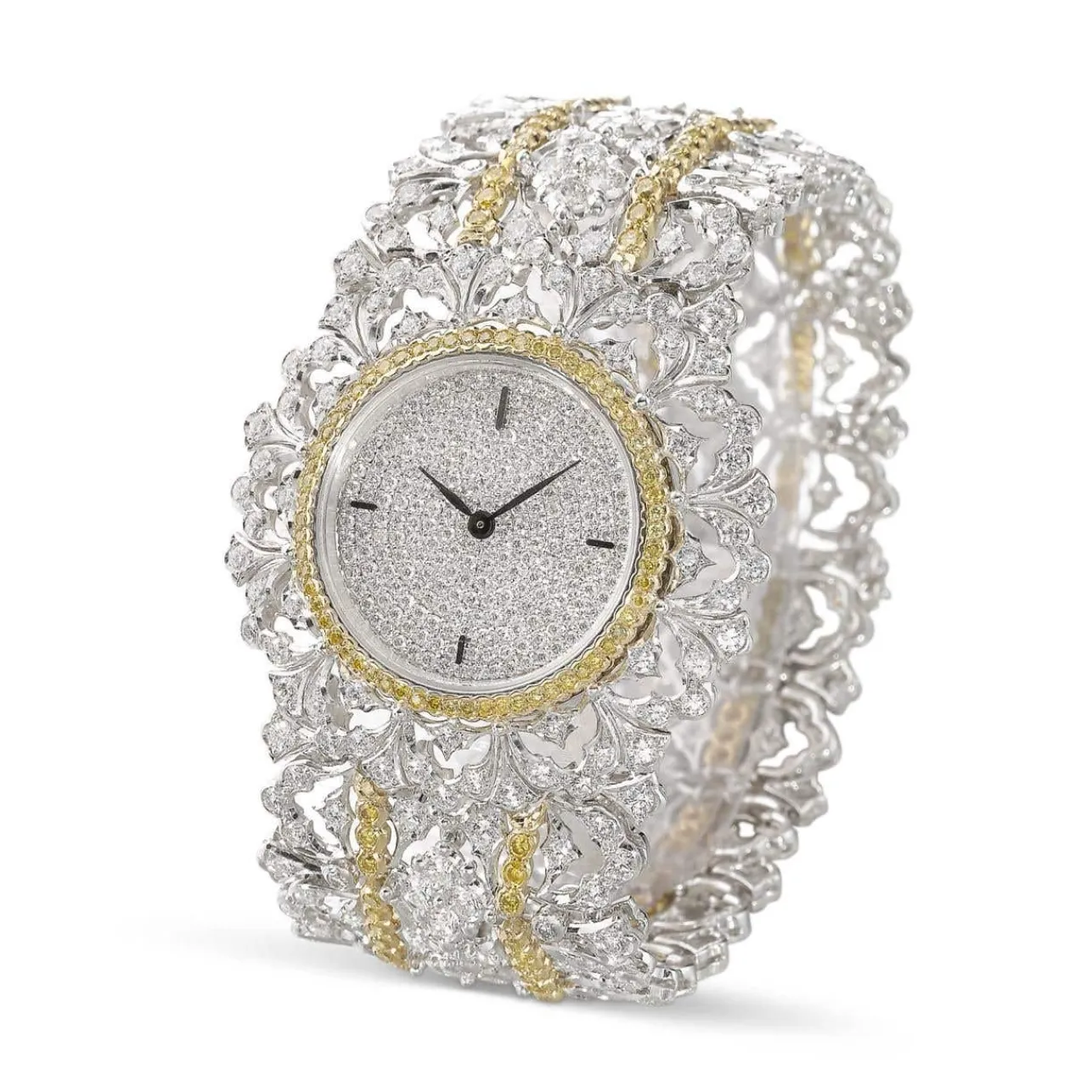 Buccellati UNICA WHITE AND YELLOW GOLD WATCH