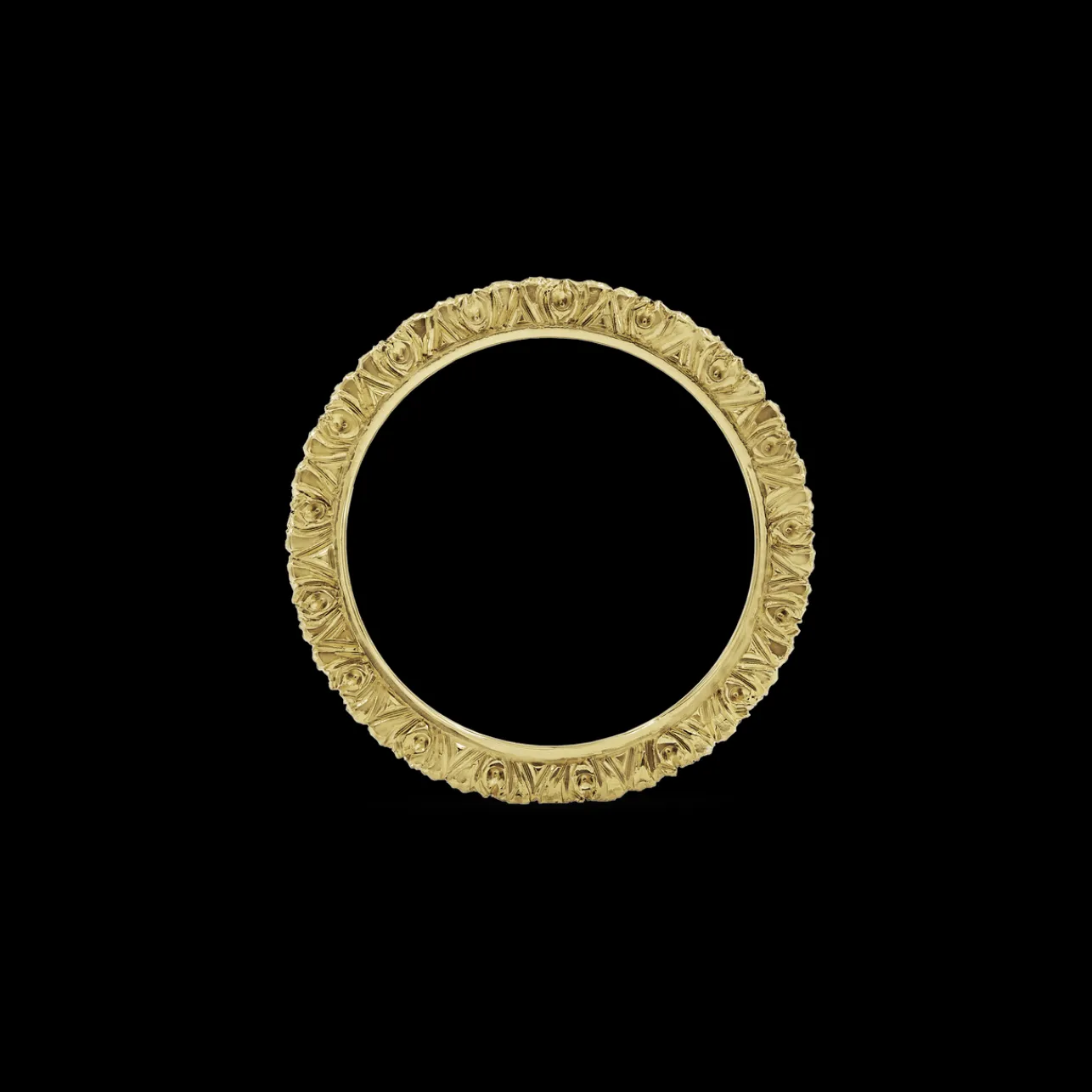 Buccellati WHITE AND YELLOW GOLD ETERNELLE BAND WITH DIAMONDS FOGLIETTE STYLE