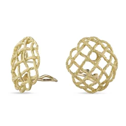 Buccellati YELLOW GOLD CRÊPE DE CHINE EARRINGS